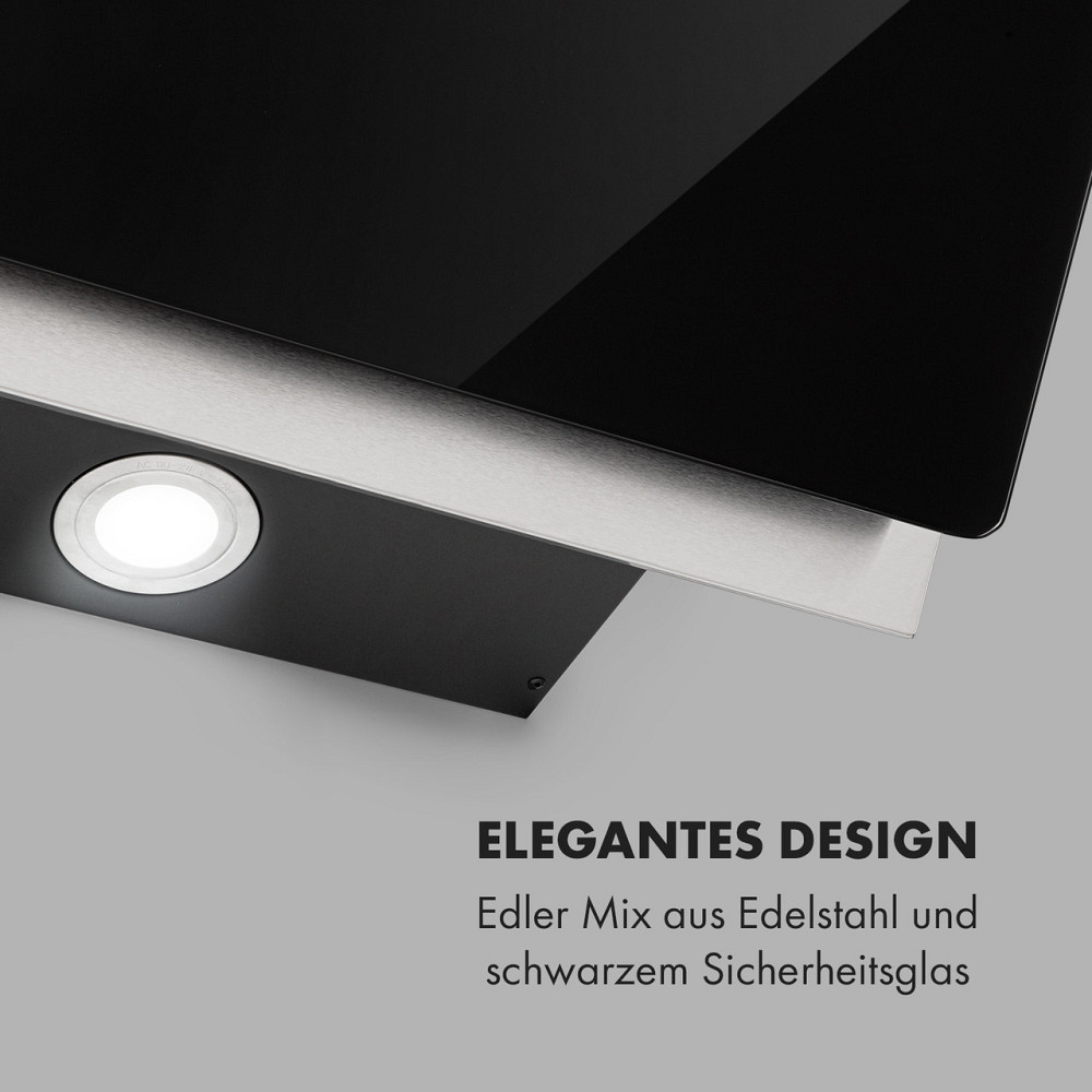 Вытяжка Alessia вытяжка над головой 350 м³/ч Push Control черный 90 см (Германия, читать описание) Ровно - изображение 3