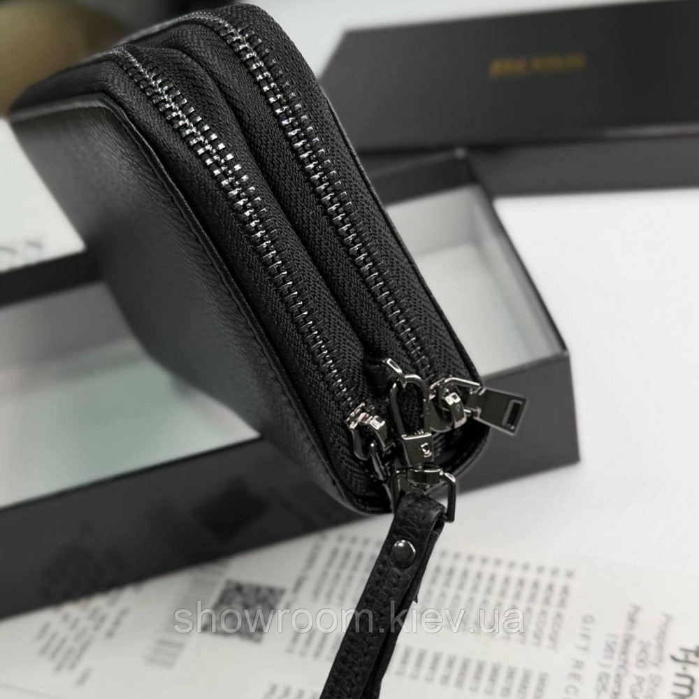 Кожаный брендовый кошелек клатч на два отделения Boss (6614) Киев - изображение 3