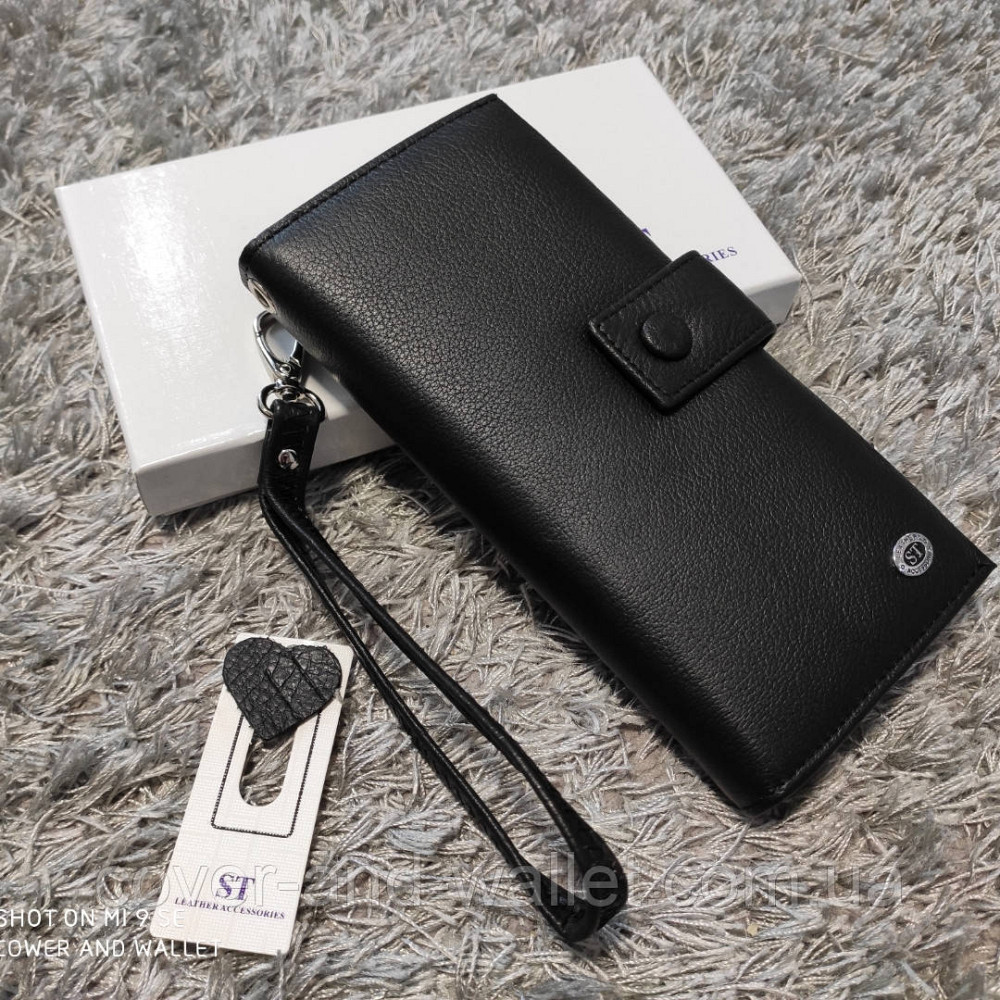 Кожаный мужской кошелек клатч на много карточек с ремешком для руки ST 1432 Киев - изображение 7