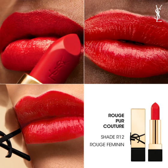 Помада для губ Yves Saint Laurent Rouge Pur Couture Caring Satin Lipstick R12 Rouge Feminin Слов'янськ