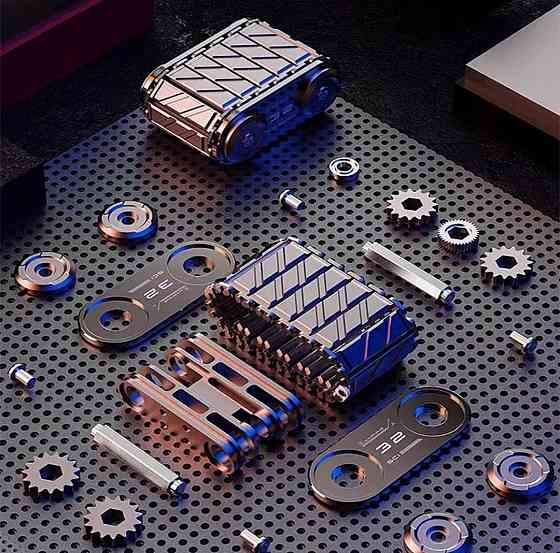 Металевий танк спінер антистрес у футлярі. Харків