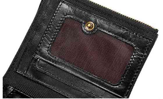 Чоловіче шкіряне портмоне на кнопці Leather Collection (2766) Київ