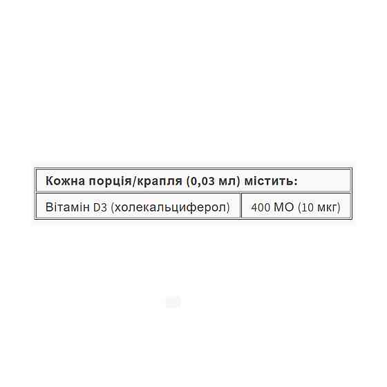 Вітамін Д3 для дітей Natural Factors BigFriends Liquid Vitamin D3 400 IU 15ml Київ