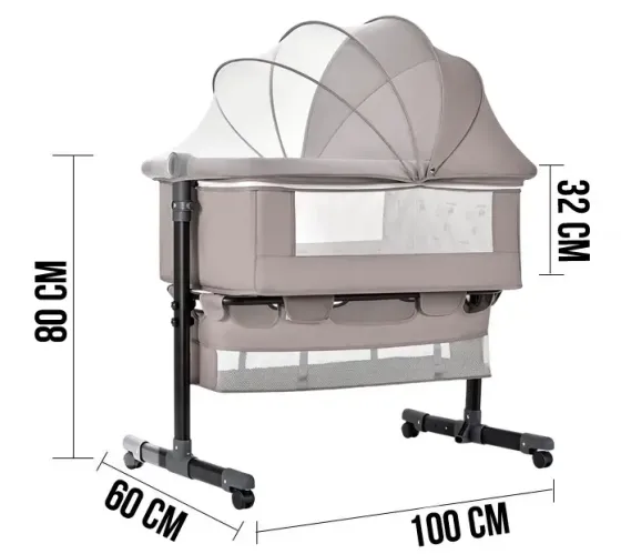 Детская складная кроватка с режимом люльки и москитной сеткой (D508) Коломыя