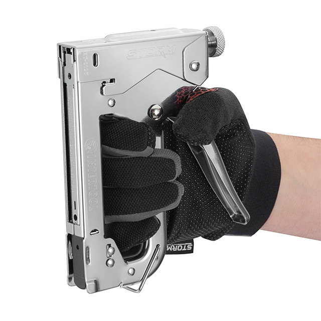 Степлер будівельний INTERTOOL RT-0107, під скобу 11,3×0,7×4-14 мм, хром, STORM Степлер для будівництва та оббивки Львів - фото 8