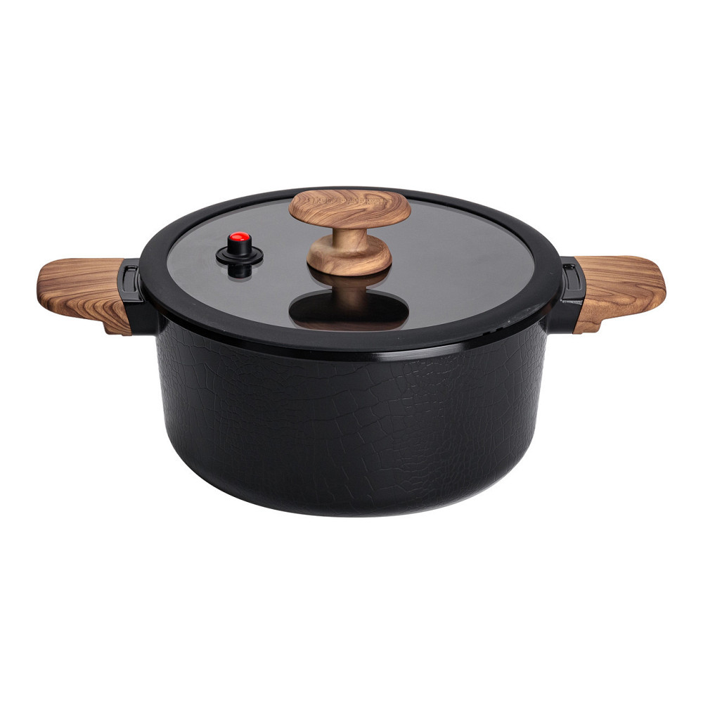 Алюминиевая кастрюля с керамическим антипригарным покрытием 4.7 л Ø 24 см черный MGC HP-4-453B Киев - изображение 1