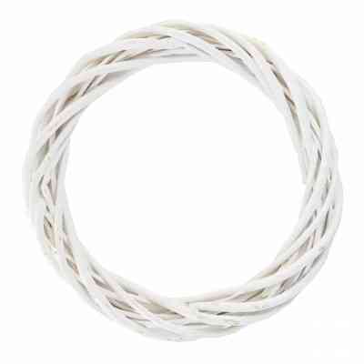 Украшение декоративное YES! Fun венок ротанговый белый, 15 см (974262) Винница