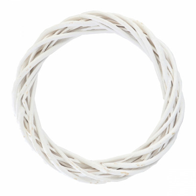 Украшение декоративное YES! Fun венок ротанговый белый, 15 см (974262) Винница - изображение 1