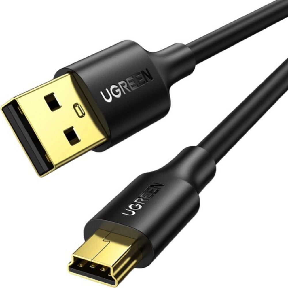 Перехідник UGREEN US132 USB 2.0 A Male to Mini 5 Pin Male Cable 1m (Black)(UGR-10355) (UGR-10355) Киев - изображение 1