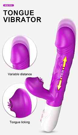 Вибромассажер SiliconeTongue Vibrator, USB 10 Function Sex Aura Киев