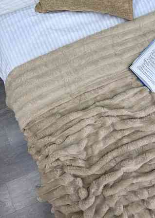 Плед-покривало смужка VIP Шарпей 200х230 см (+-10см) Бежевий (87-148) Київ