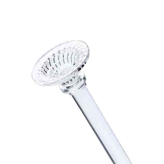 Підсвічник скляний на тонкій ніжці 9×34 см прозорий декоративний підсвічник на стіл HP-4-8M Київ