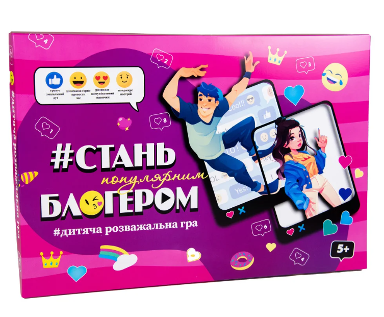 Настільна гра 30399 (укр) "Стань популярним блогером", в кор-ці 37-25,5-2см, шт Київ - фото 1