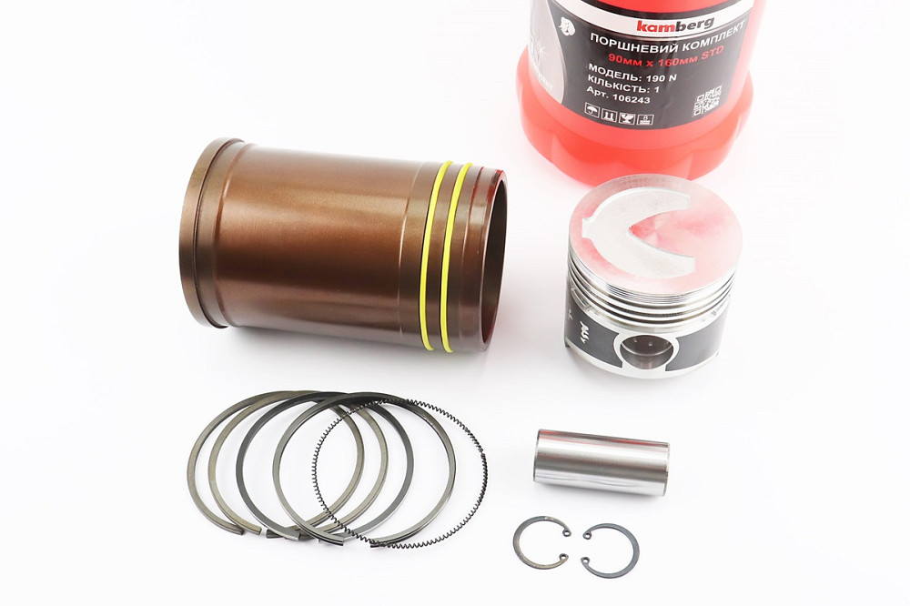 Поршнева R190N к-кт, поршень 90mm STD (форкамера "Підкова") +гільза +манжети, тефлонове покриття Киев - изображение 1