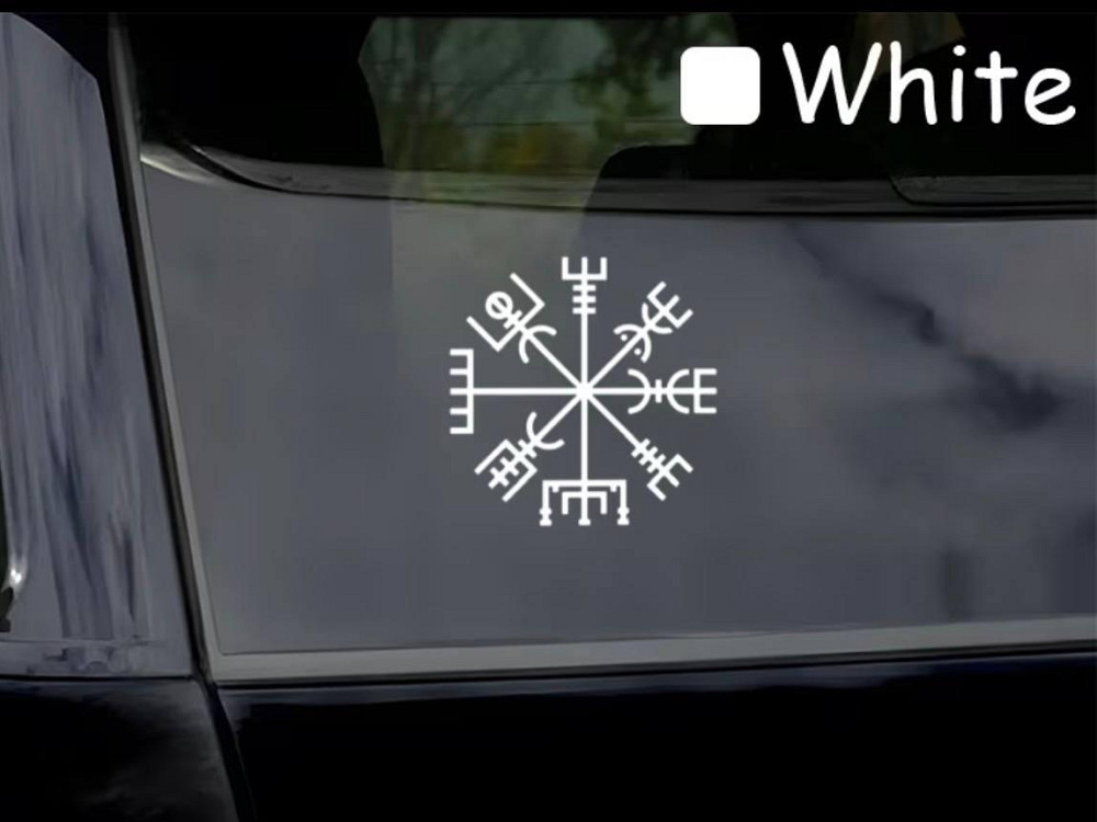 Наклейка на авто Вегвізір 14 см, біла вінілова наклейка на скло та кузов Київ - фото 1