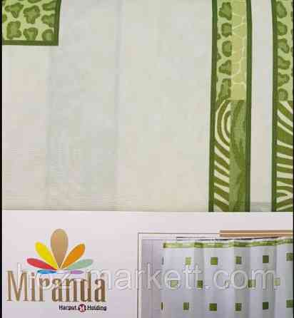 Штора для ванной тканевая Миранда Postaki 180 х 200 см зеленая Харьков