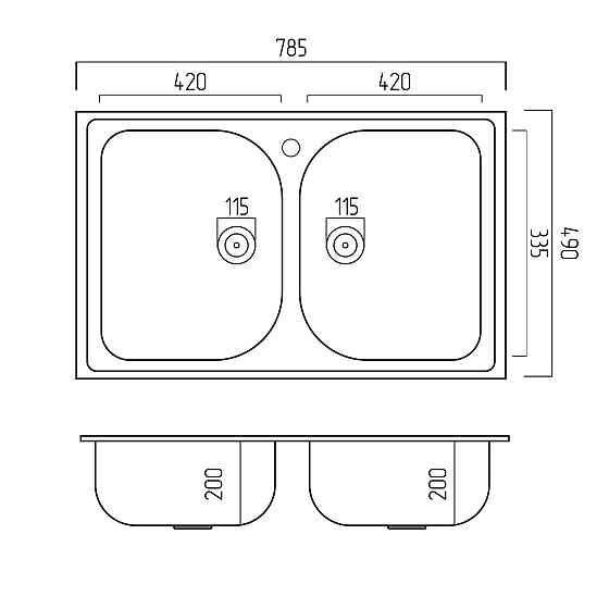 Гранітна мийка для кухні Platinum 7950 Equatoria матова Мокко Коломия