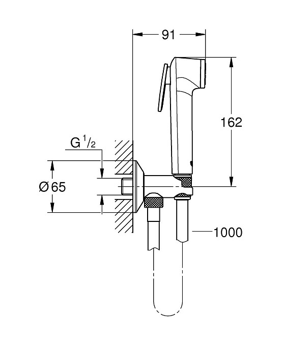 Гігієнічний душовий набір Grohe Tempesta-F Trigger Spray   ( 26358000 ) 29679 Харьков - изображение 2