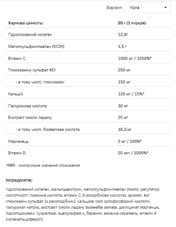 Колаген SFD Nutrition Collagen premium 400g Кола Київ