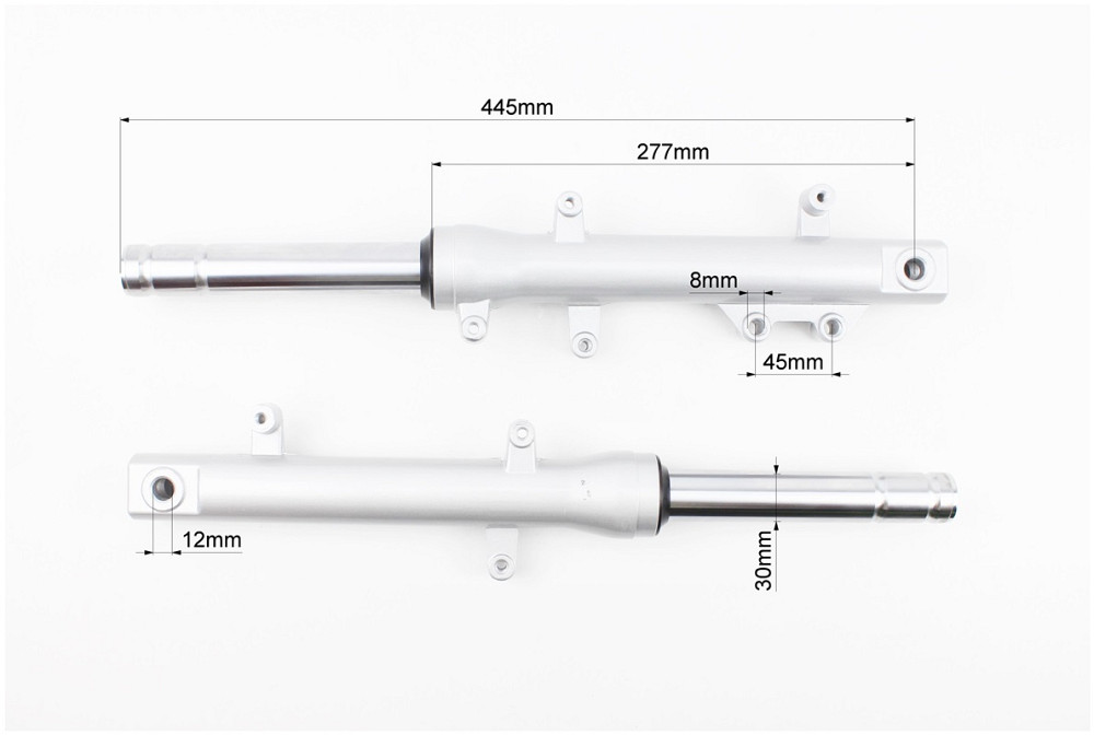 Амортизатор передній (пір'я), к-кт 2шт 445мм STORM 150 Київ - фото 2