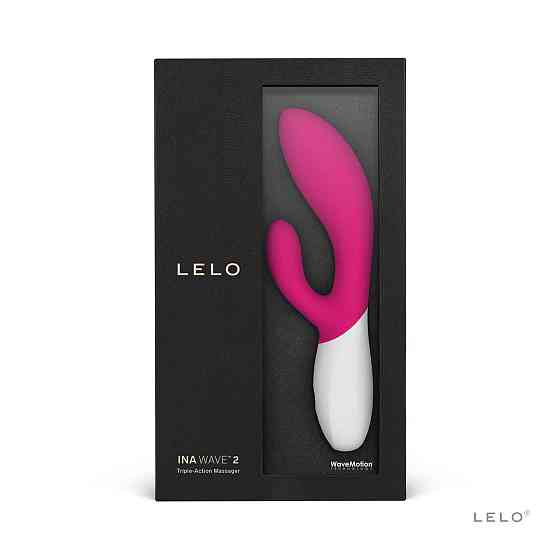 Вібратор-кролик LELO Ina Wave 2 Cerise, манливий рух стовбура + вібрації Sex Aura Київ