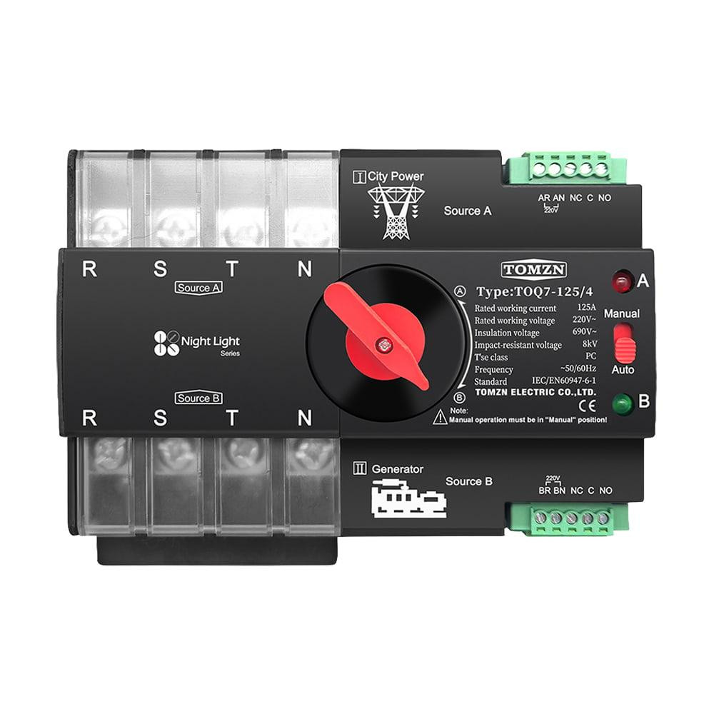 Автоматичний перемикач (АВР) під DIN-рейку TOMZN TOQ7/4P 125A 4 полюси (51-00118) Киев - изображение 1