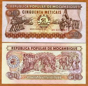 МозамбикMozambique 50 Meticas 1986 Pick129b UNC Полтава - изображение 1