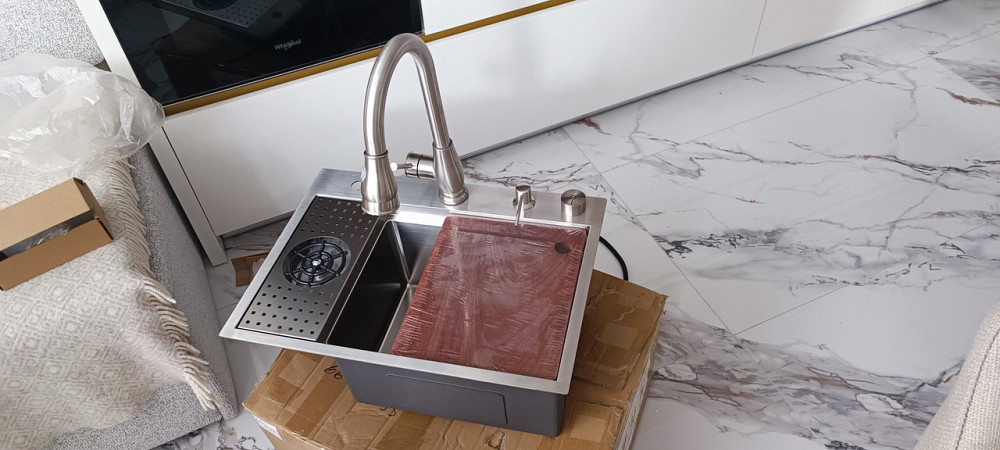 Кухонна раковина водоспад Willda, кухонна мийка водоспад ручної роботи 57 х 42 х 22 (324915222) Киев - изображение 3