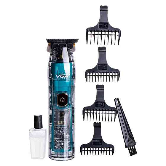Тример для стрижки акумуляторний з 4 насадками Зелений VGR V-961 Київ