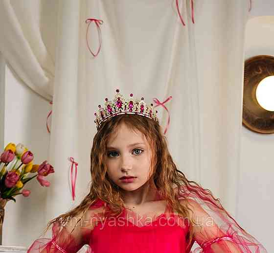 Діадема на обручі Корона золота з червоними каменями Кривий Ріг