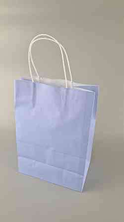 Пакет с ручками бумажный 28*19*11,5  ГОЛУБОЙ (25 шт) Харьков