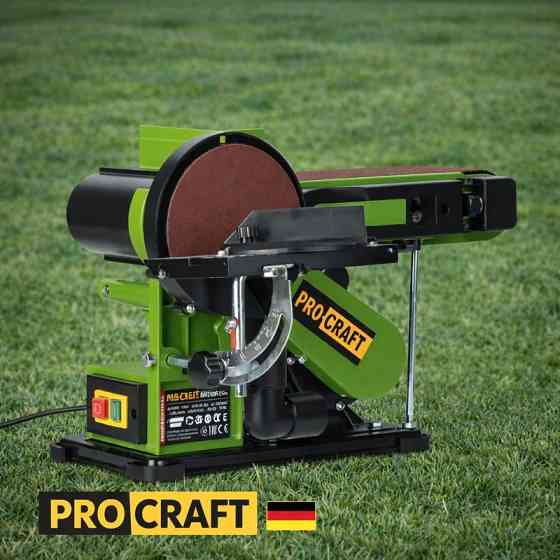 Верстат шліфувальний Procraft BDS-380 дисково-стрічковий 1450 об / хв гріндер мідна обмотка 380 Вт 150 мм для точної шліфовки Львів