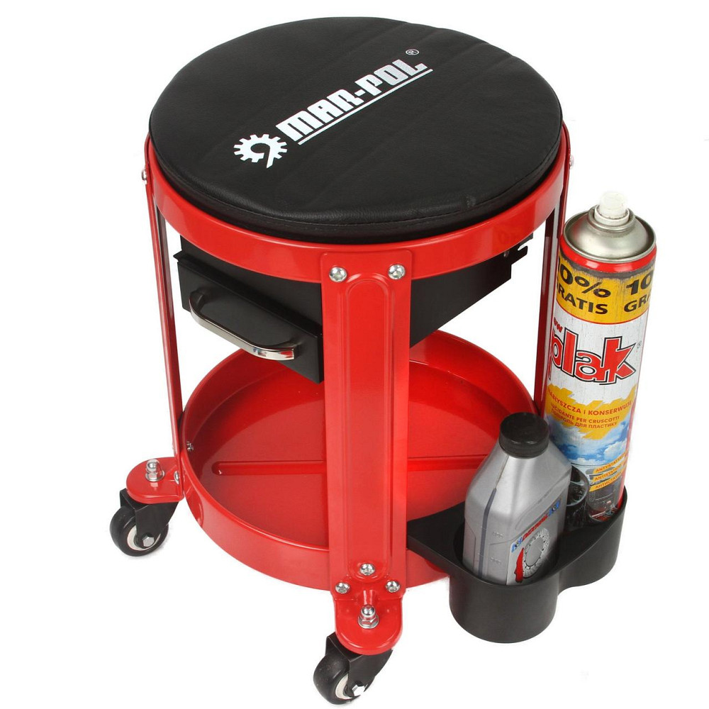 Табурет стульчик для мастерской с ящиком и на колесах Mar-Pol (M80196) Нововолынск - изображение 3