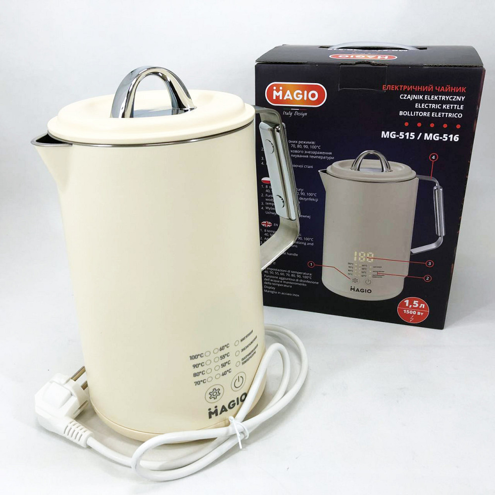 Потужний побутовий електрочайник Magio, Компактний електричний чайник для дому, Гарний електрочайник UK-69 Івано-Франківськ - фото 2