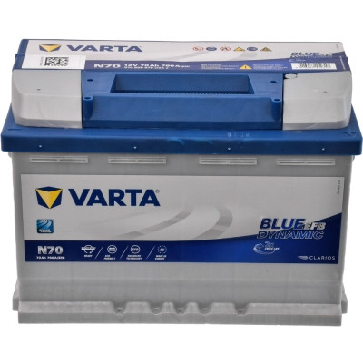 Аккумулятор автомобильный Varta BlueDynamicEFB70AhЕв(-/+)(760EN) N70 (570500076) Винница - изображение 1