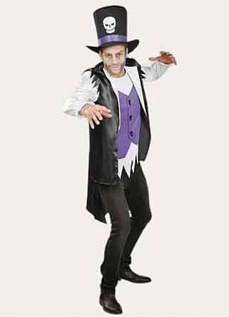 Костюм Зомби Пират для вечеринки на Хеллоуин фрак, шляпа размер L-XL черный Киев