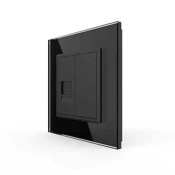 LIVOLO Розетка комп'ютерна RJ-45 LIVOLO чорна матова скло Коломия