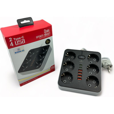 Сетевой фильтр питания XoKo XK-SP-6-4-2-BK Винница - изображение 2