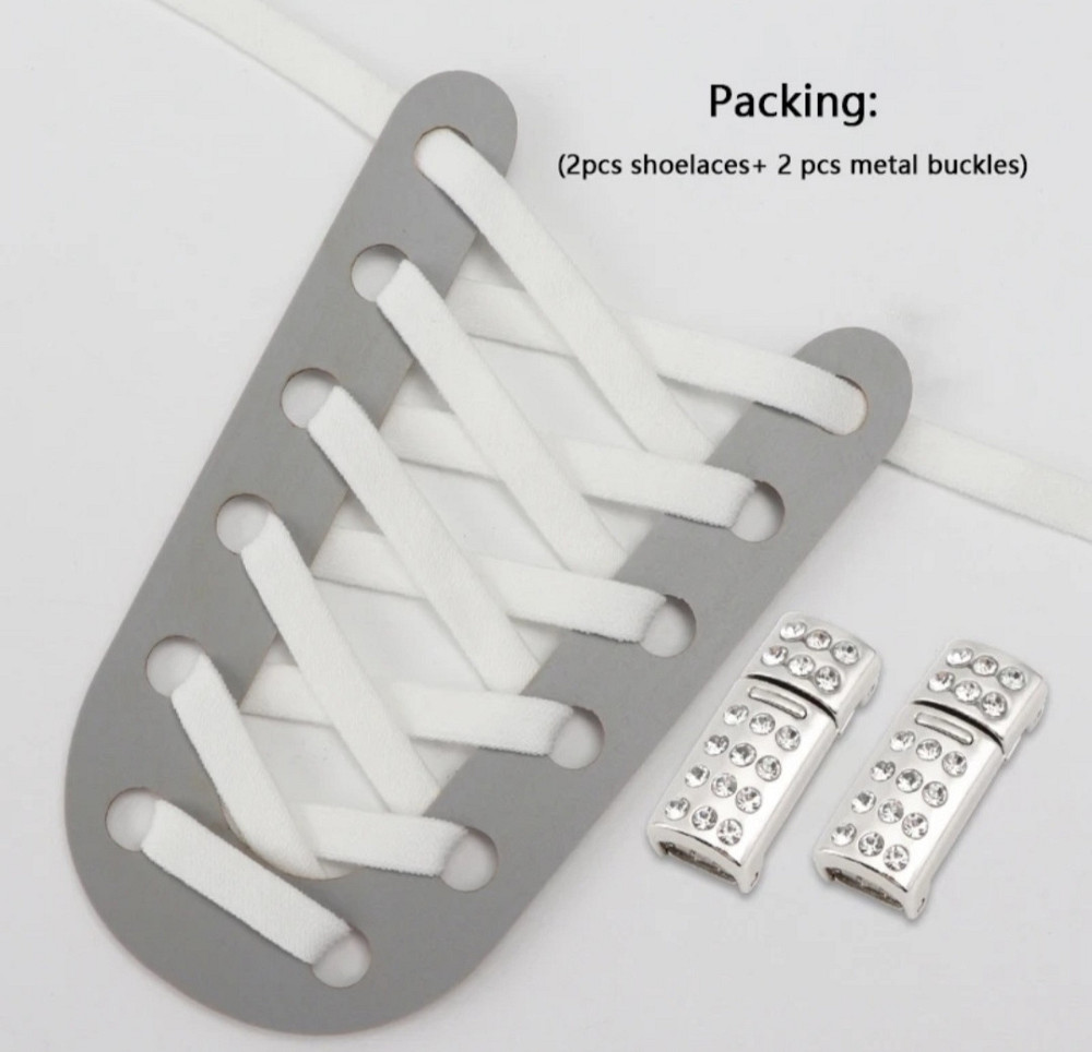 Шнурки эластичные без завязок с магнитной застежкой со стразами Смела - изображение 2