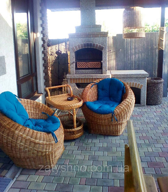 Плетеная мебель и люстра  |Мебель из лозы  плетеная с барным столом|мебель из лозы с люстрой Киев - изображение 3