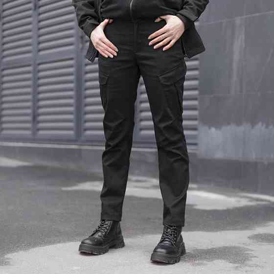 Брюки-карго тактические черные для женщин Pobedov Tactical V2 Женские Киев