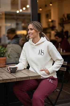 Теплый женский костюм тринитка на флисе Бордовый L-XL Харьков