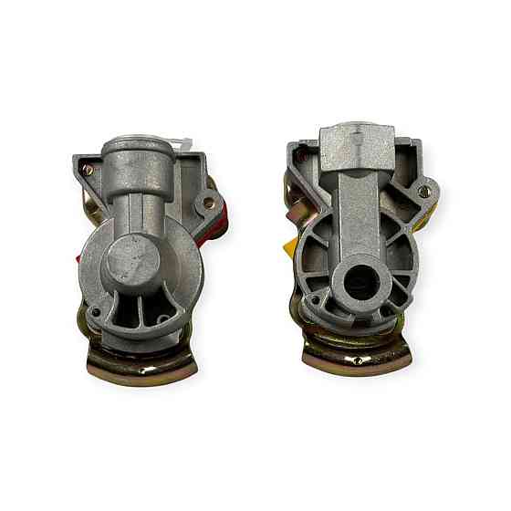 Разъем 16 x1.5 в сборе, с обратным клапаном (к-кт 2 шт) (красный и желтый) пневматический Мукачево