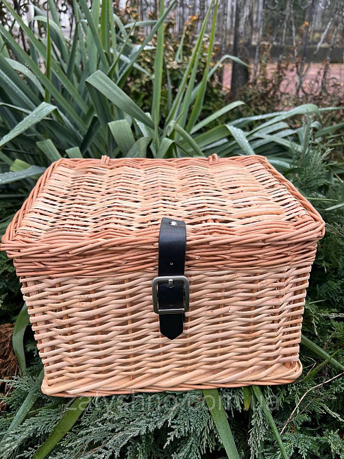 Ящик плетений з ремінців для подарунків Київ - фото 1