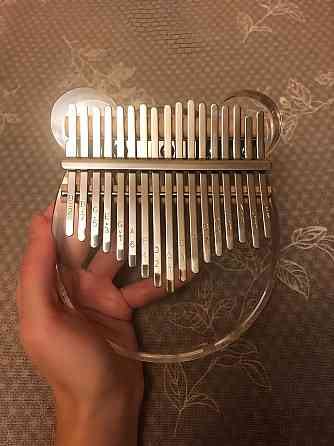 Калімба з акрилу RESTEQ, Прозора калімба Bear, тон С, Калімба на 17 язичків, Kalimba з цільним резонатором Київ