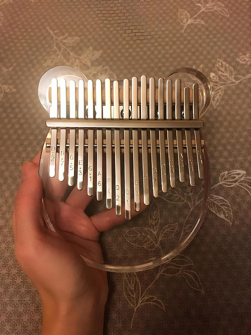 Калимба из акрила RESTEQ, Прозрачная калимба Bear, тон С, Калимба на 17 язычков, Kalimba с цельным резонатором Киев - изображение 6