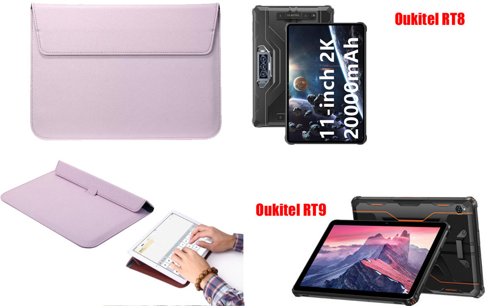 Чохол-конверт VitoCase для Oukitel RT8, Oukitel RT9, з функцією підставки для планшета Фіолетовий Київ - фото 1