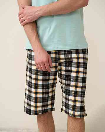 Чоловічий комплект для дому та відпочинку з шортами в карту — Excellent Tom John L Київ