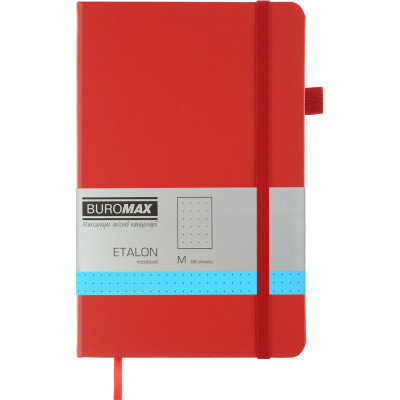 Книга записная Buromax Etalon 125x195 мм 96 листов в точку обложка из искусственной кожи Красная (BM.291360-05) Винница - изображение 1