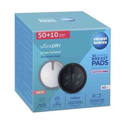 Вкладыш для бюстгальтера Canpol babies ультрапоглощающие 3D 60 шт черные (1/655) Винница